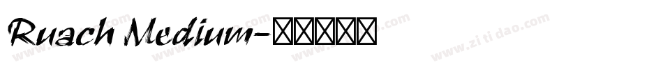 Ruach Medium字体转换